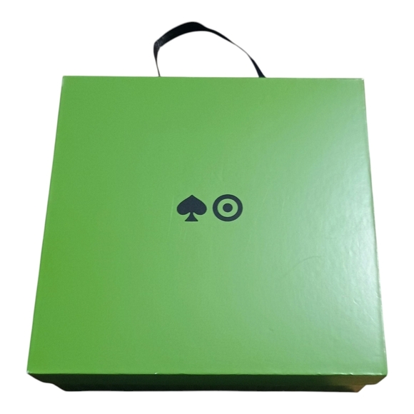 NWT Kate Spade x Target Collab Acrylic Green Flower Crystal Dangle Earrings - Picture 2 of 3